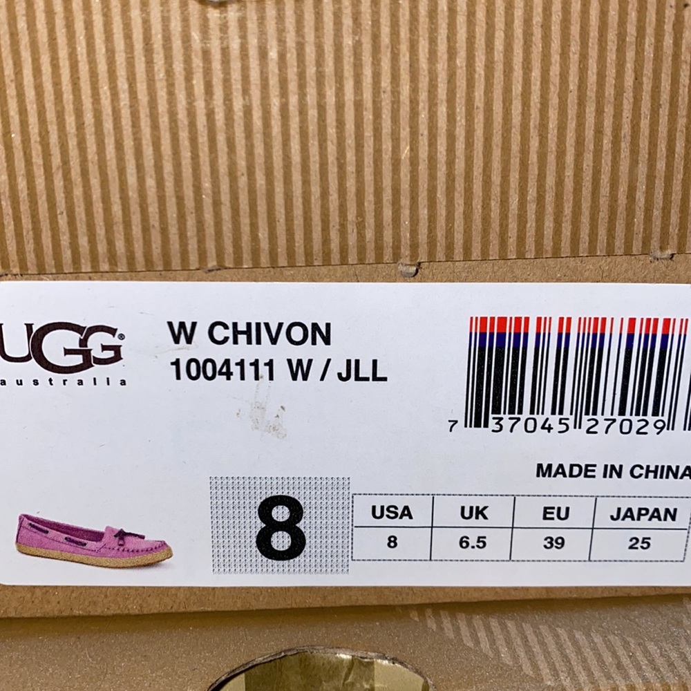 NIB AUTH UGG CHIVON FLAT PINK US 8 - Picture 5 of 5